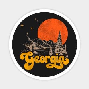 Vintage State of Georgia Mid Century Distressed Aesthetic Magnet